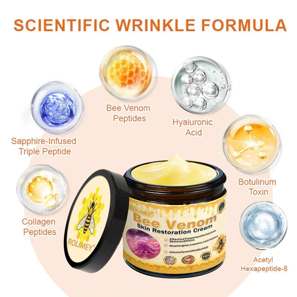 💫💫Official Brand Shop丨🧑‍⚕️ Bee venom Pro Comprehensive Cream—Tightening for Skin Types