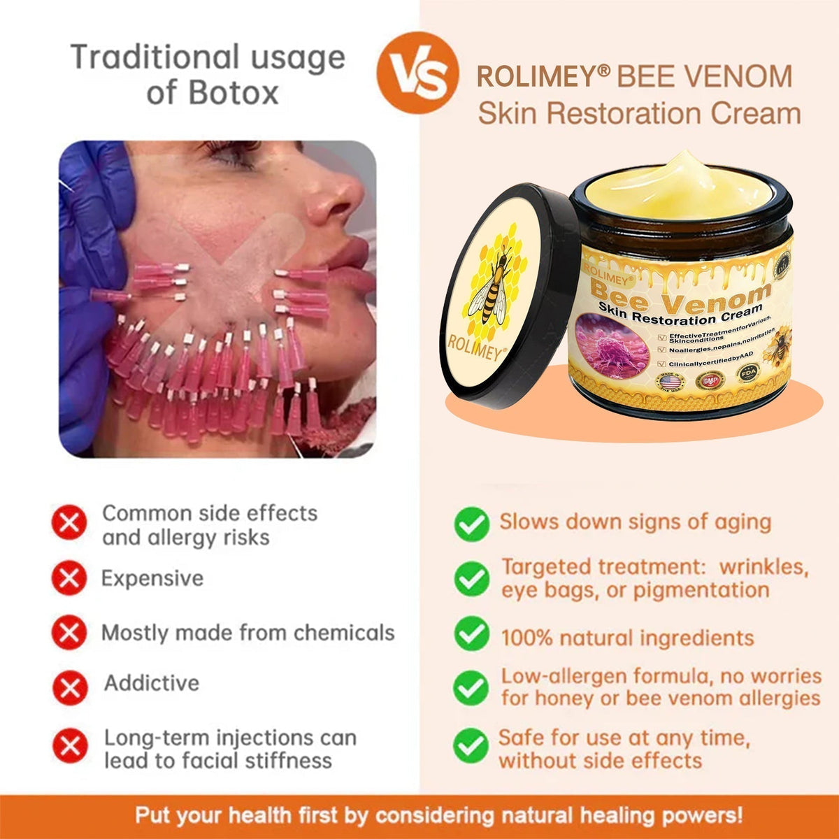 💫💫Official Brand Shop丨🧑‍⚕️ Bee venom Pro Comprehensive Cream—Tightening for Skin Types