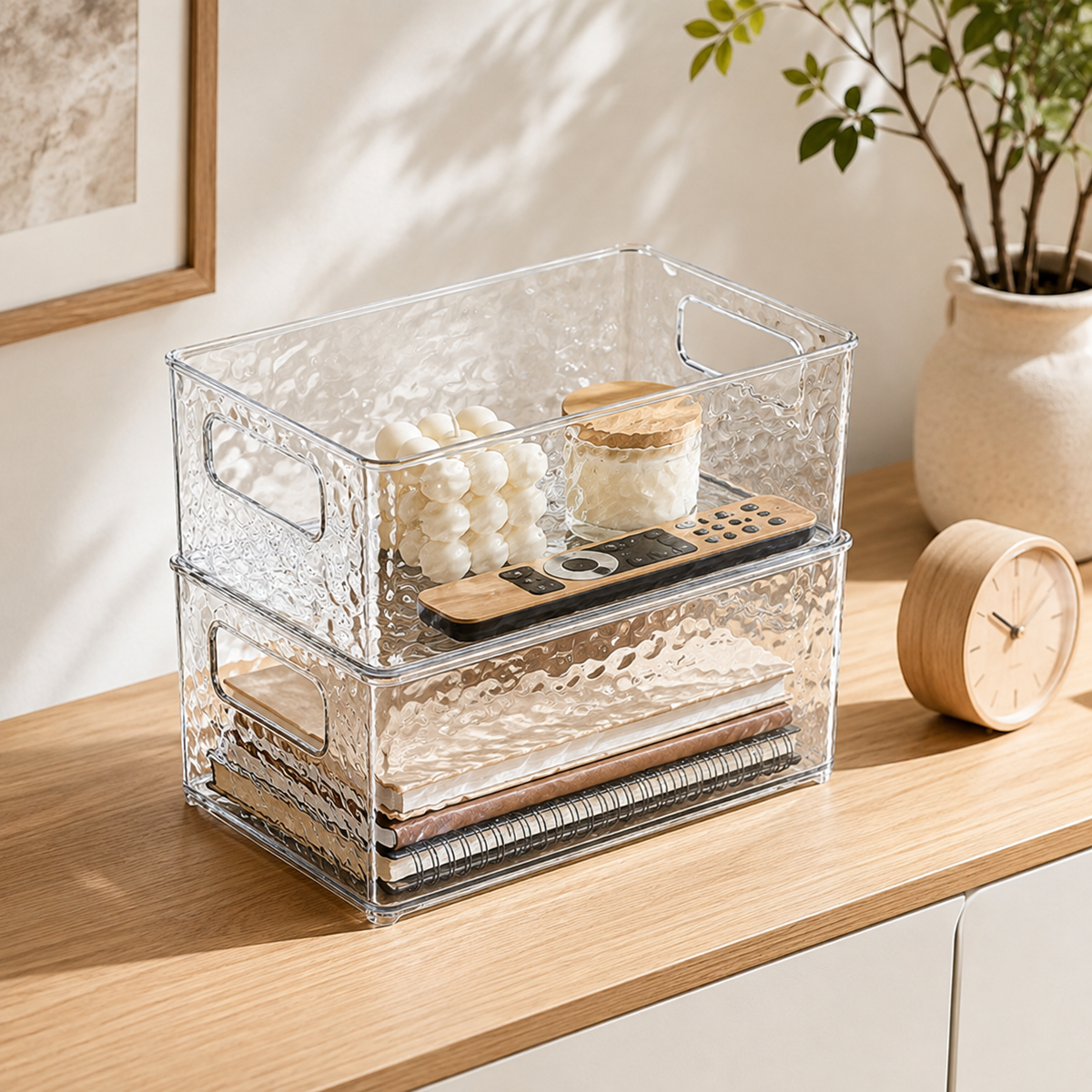 🧊 Clear Storage | Stackable Organizer | Modern Home Essential