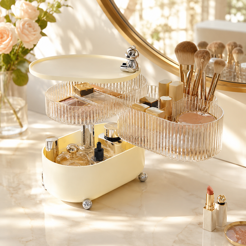 🧸 Beauty Organizer | Clear Compartments | Elegant Vanity Storage