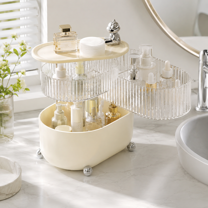 🧸 Beauty Organizer | Clear Compartments | Elegant Vanity Storage