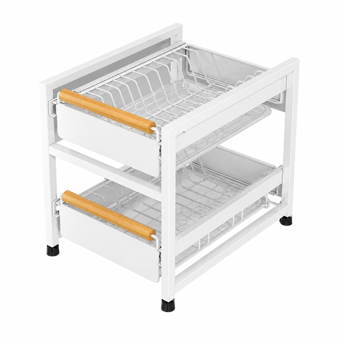 🧺 Kitchen Rack | Pull-Out Baskets | 2-Tier Storage