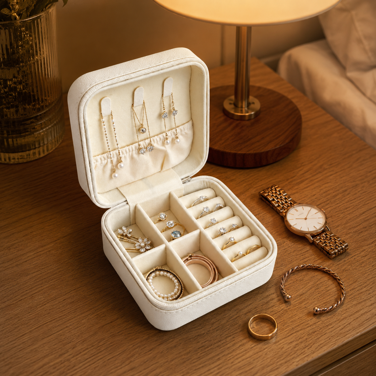 🤍 Travel Jewelry Box | Soft Lining | Elegant Storage