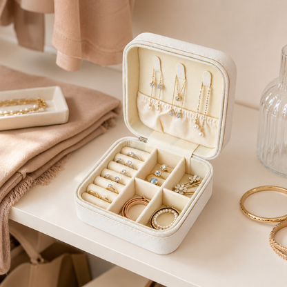 🤍 Travel Jewelry Box | Soft Lining | Elegant Storage