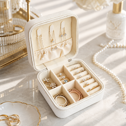 🤍 Travel Jewelry Box | Soft Lining | Elegant Storage