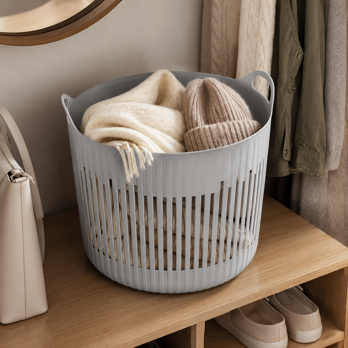 Laundry Basket | Durable Plastic | Easy Home Storage