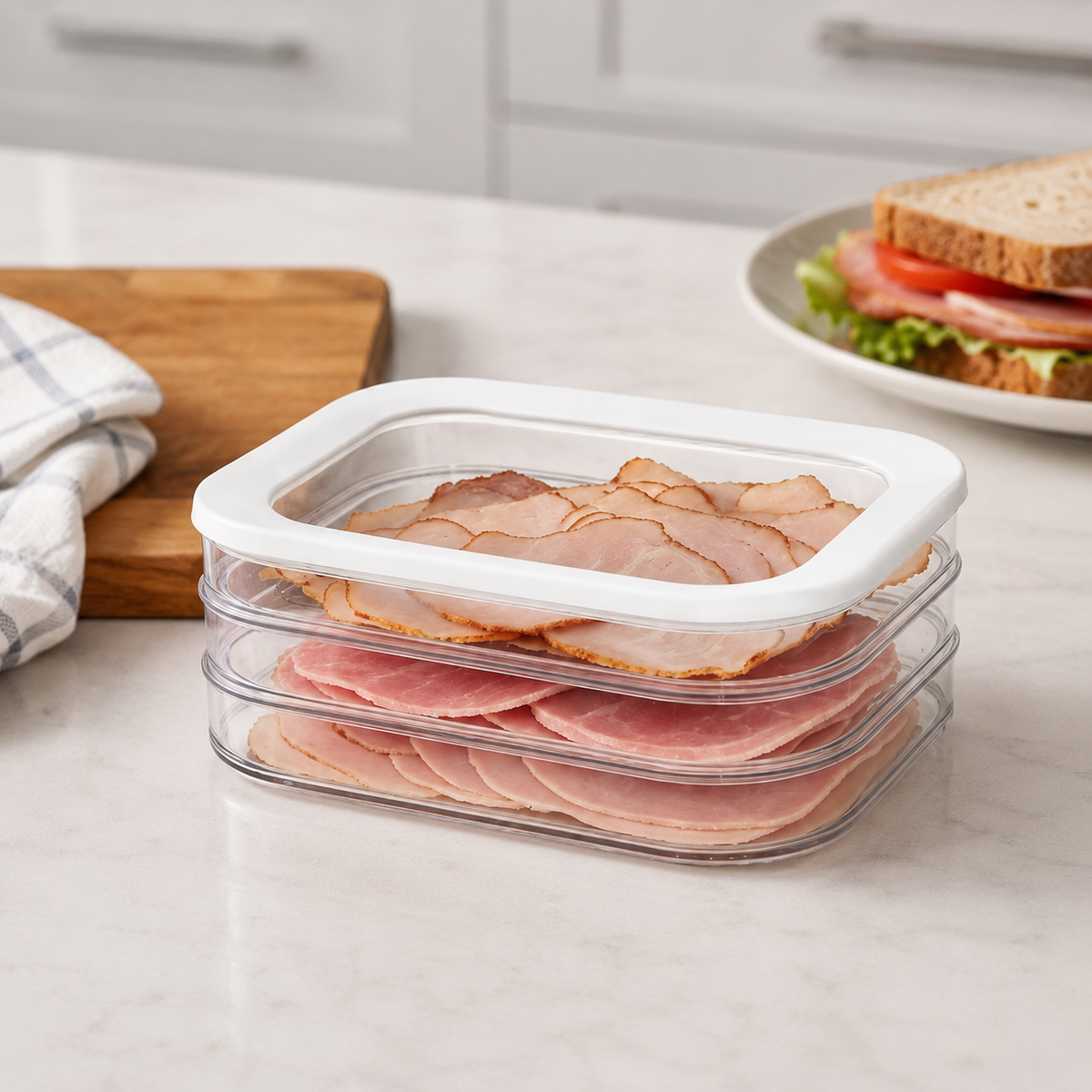 🥩 Deli Meat Container | Clear Storage | Fridge Organizer