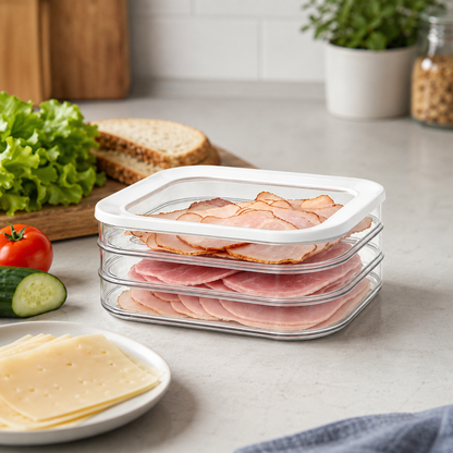 🥩 Deli Meat Container | Clear Storage | Fridge Organizer