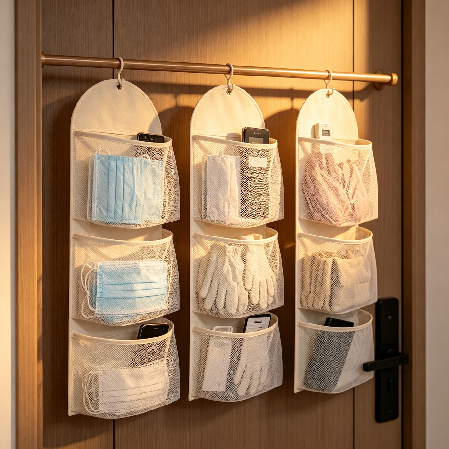 🧺 Hanging Organizer | Breathable Mesh Fabric | Door Storage | Home Lovers | Space-Saving Pocket Design
