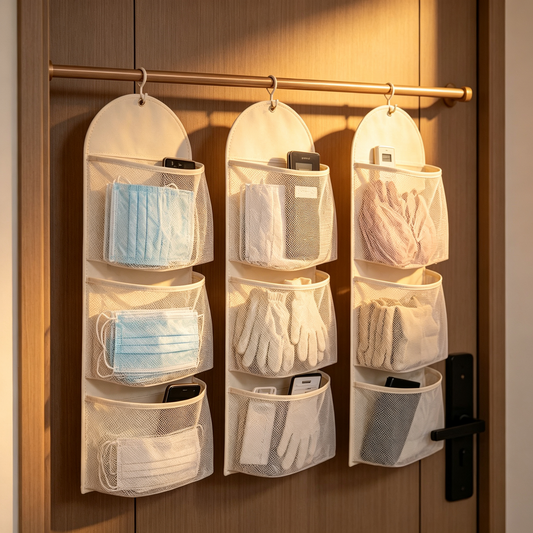 🧺 Hanging Organizer | Breathable Mesh Fabric | Door Storage | Home Lovers | Space-Saving Pocket Design