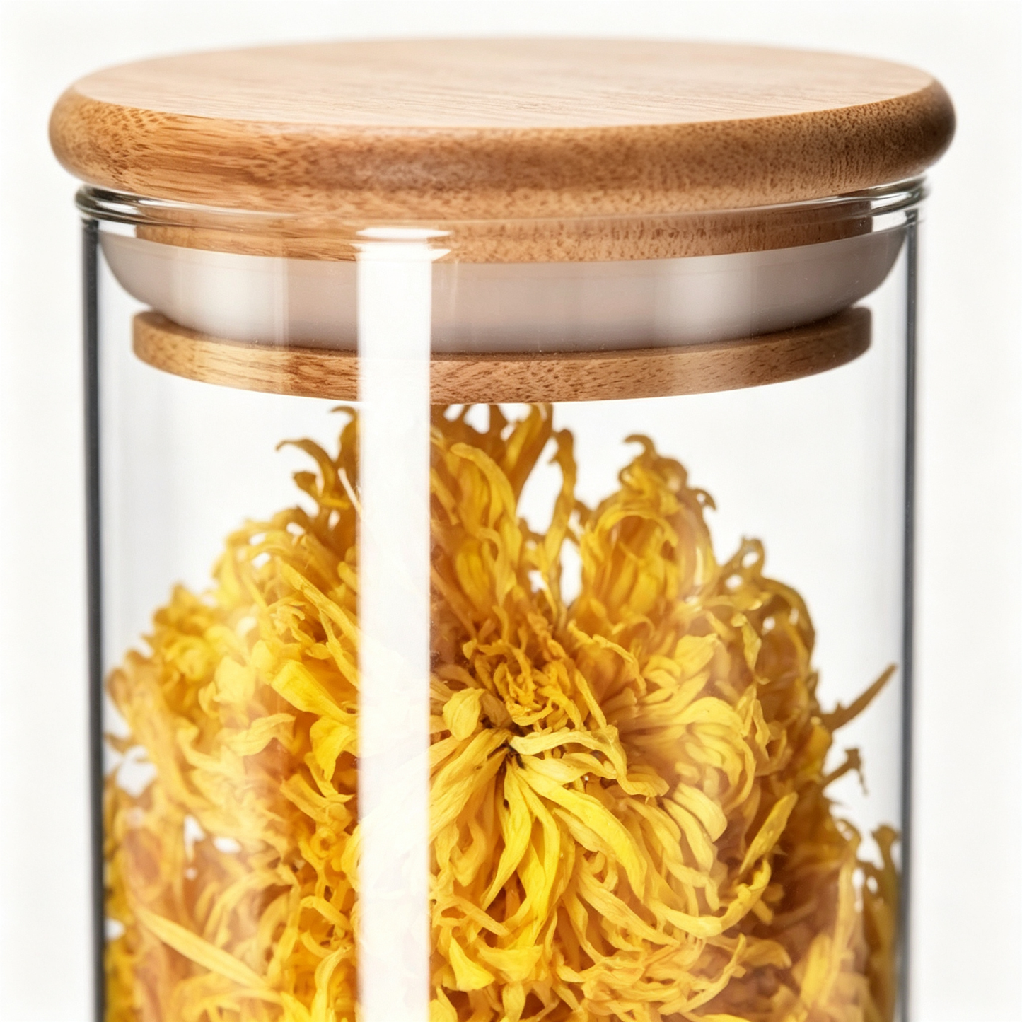 🌿 Storage Jar | Clear Glass Design | Kitchen Organization | Home Lovers | Natural Wooden Charm