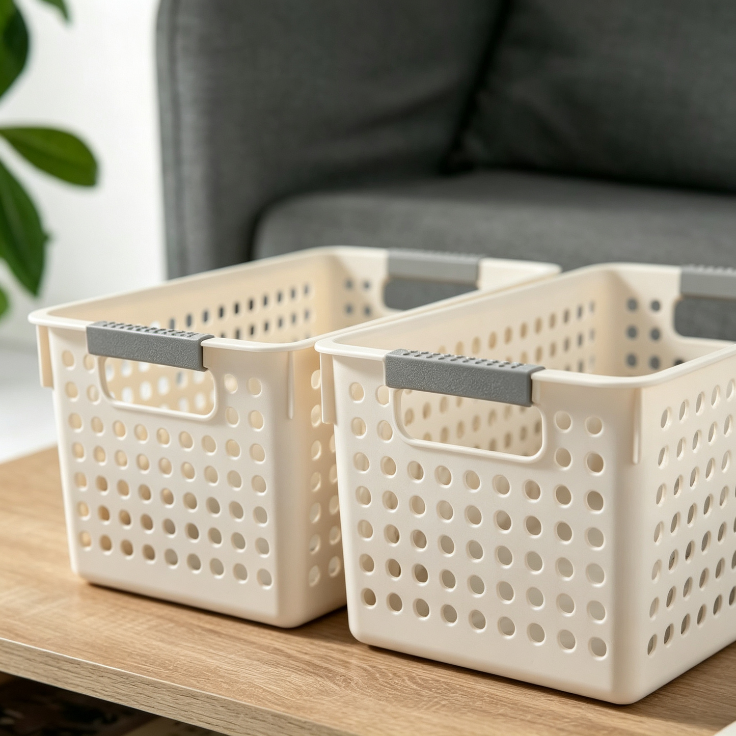 🧺 Storage Basket | Durable Plastic | Home Organization | Organization Lovers | Ventilated Grip Design