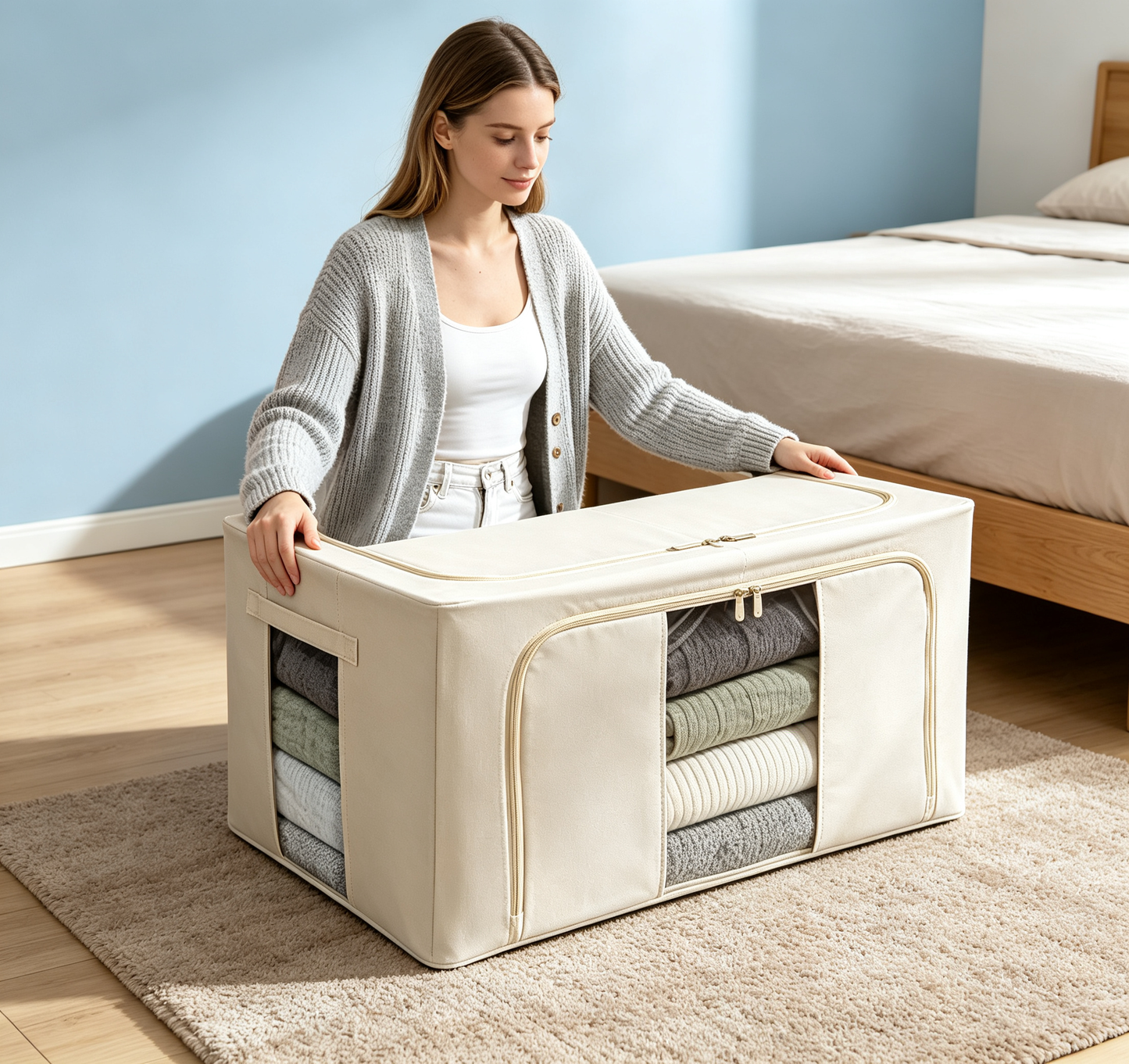🧺 Storage Organizer | Durable Fabric Design | Home Organization | Family Essential | Clean Space Saver
