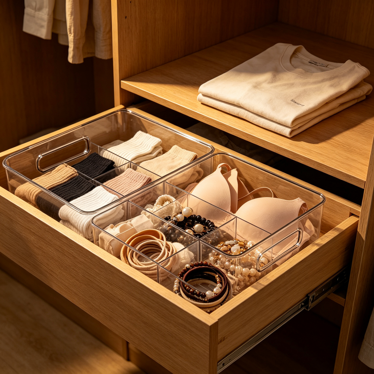 🧺 Clear Organizer | Transparent Plastic | Home Storage | Organization Lovers | Easy-Grip Design
