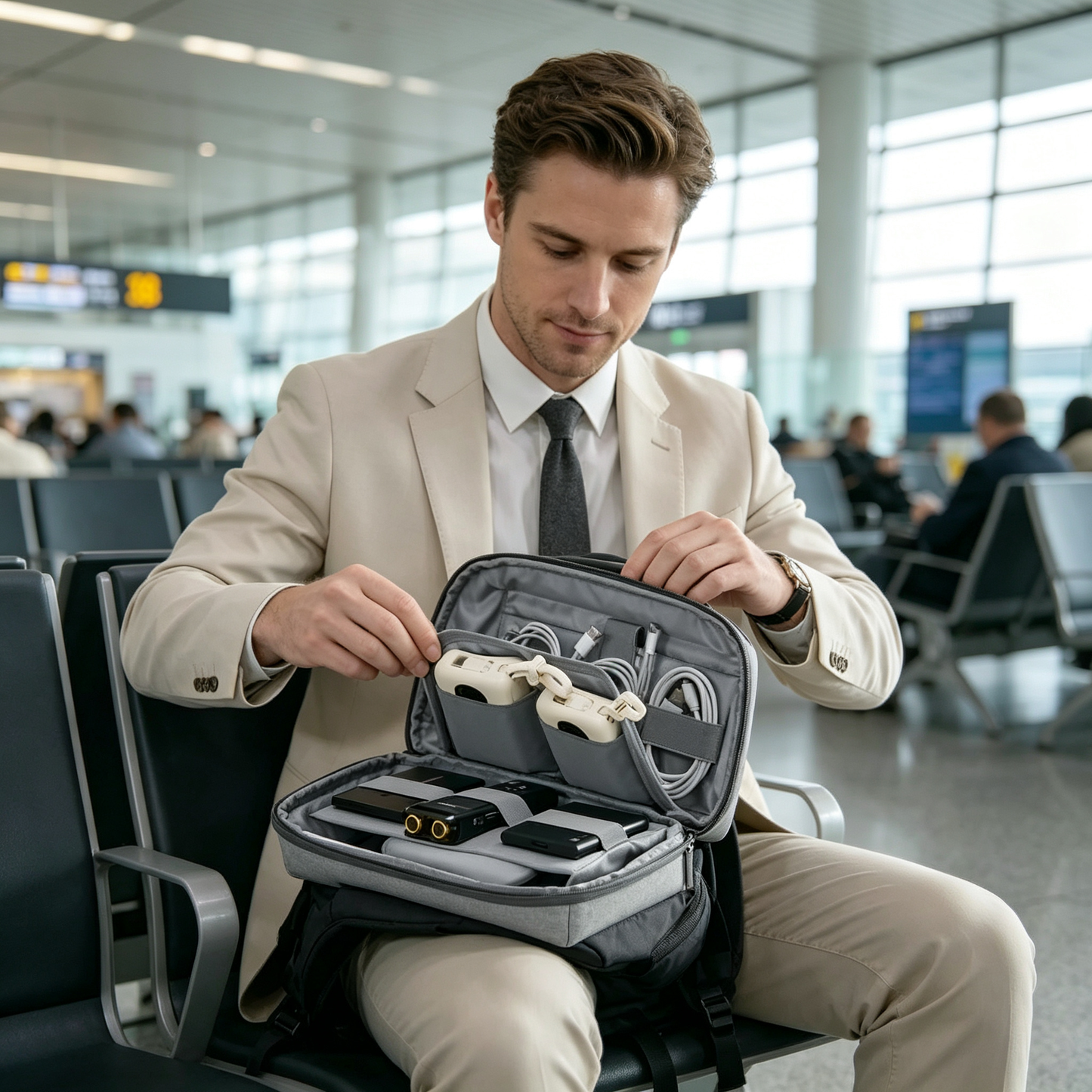 🧳 Travel Organizer | Textured Fabric Design | Daily Packing | Travel Lovers | Sleek Portable Storage