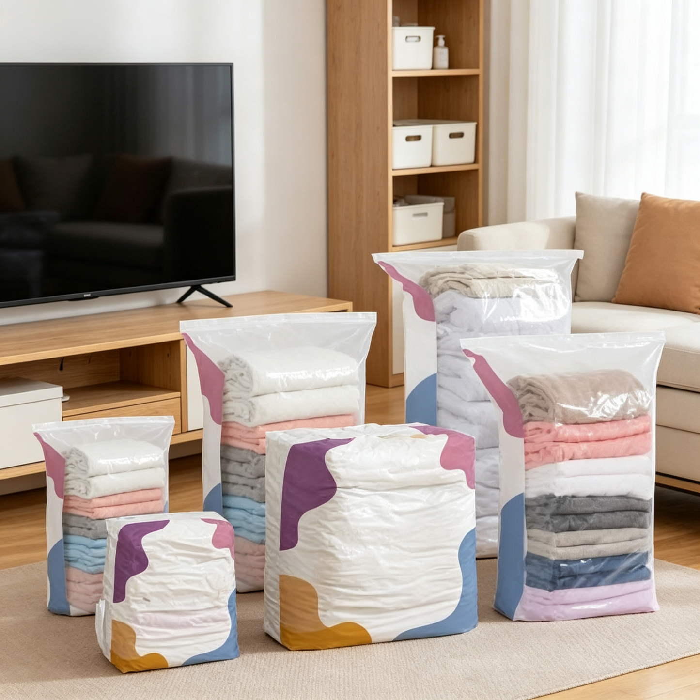 🛏️ Space Saver | Durable Plastic Design | Closet Organization | Family Essential | Compact Storage Solution