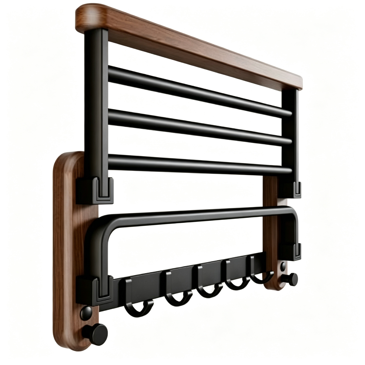🧺 Towel Rack | Wood-Metal Frame | Bathroom Storage | Homeowners | Foldable Space-Saver