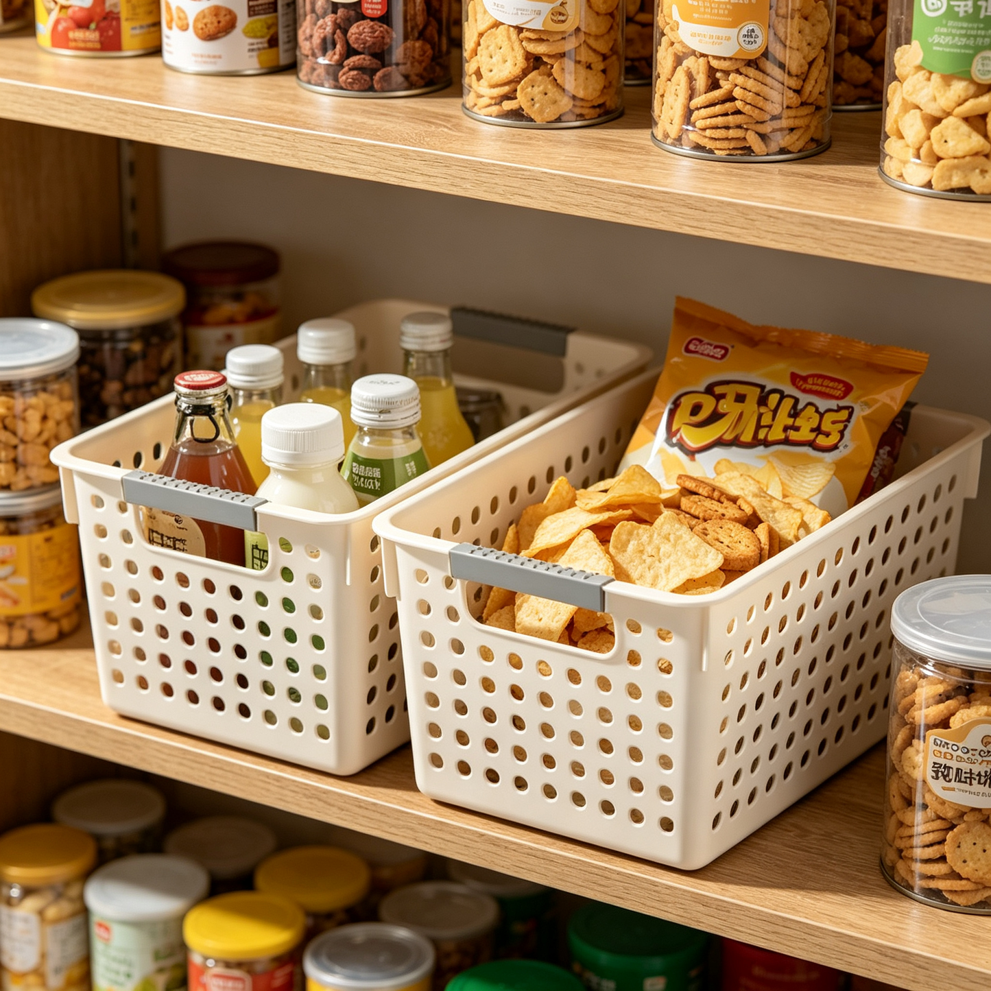 🧺 Storage Basket | Durable Plastic | Home Organization | Organization Lovers | Ventilated Grip Design