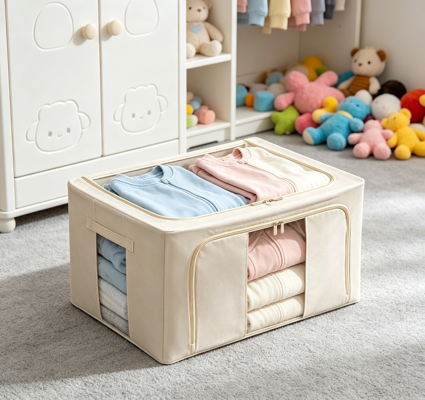🧺 Storage Organizer | Durable Fabric Design | Home Organization | Family Essential | Clean Space Saver