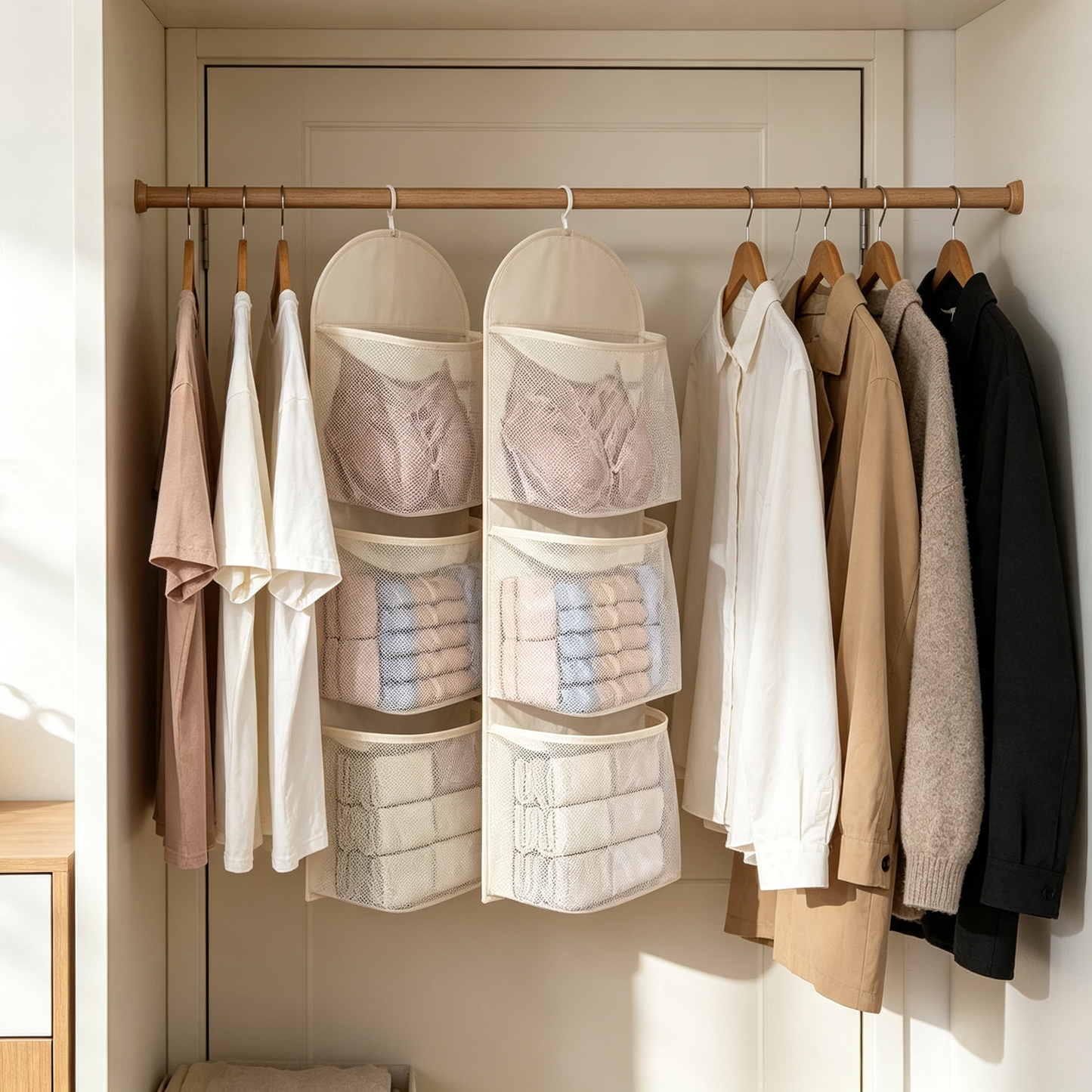 🧺 Hanging Organizer | Breathable Mesh Fabric | Door Storage | Home Lovers | Space-Saving Pocket Design