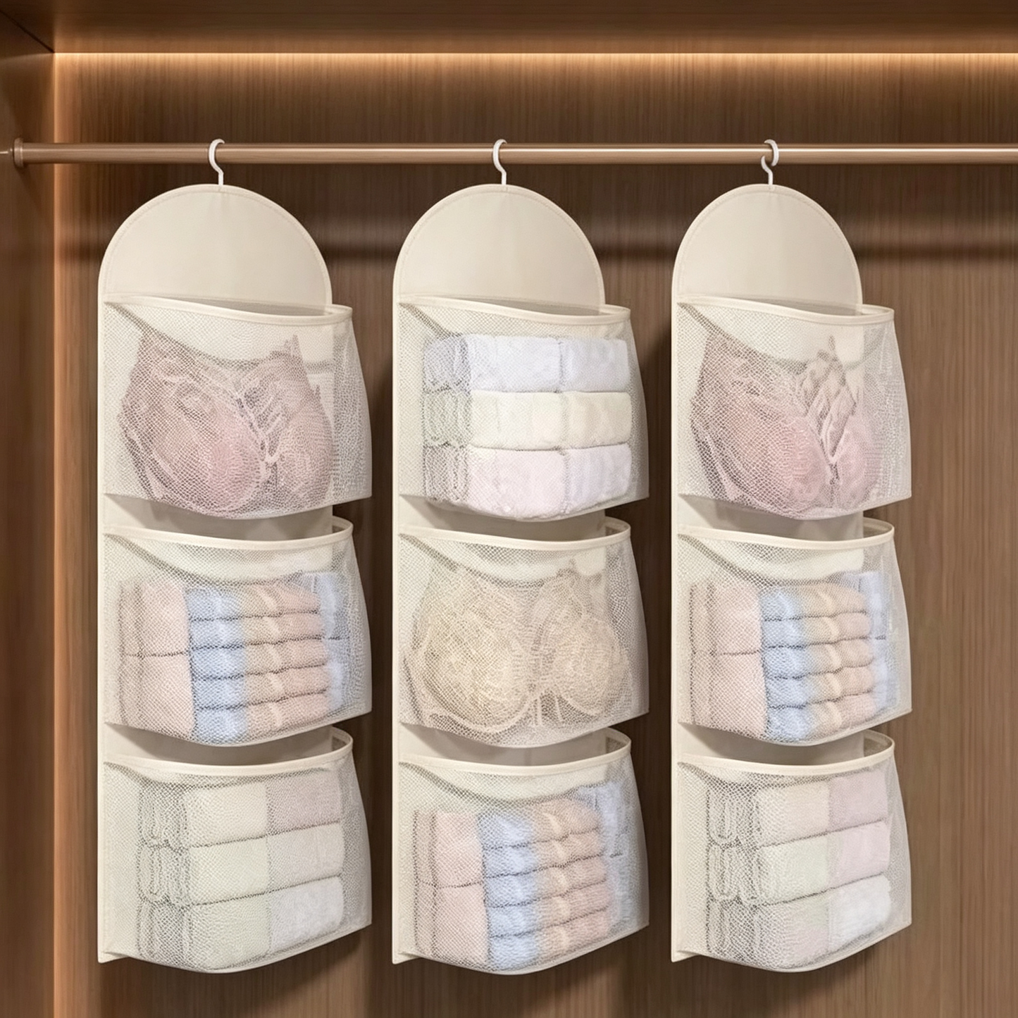 🧺 Hanging Organizer | Breathable Mesh Fabric | Door Storage | Home Lovers | Space-Saving Pocket Design