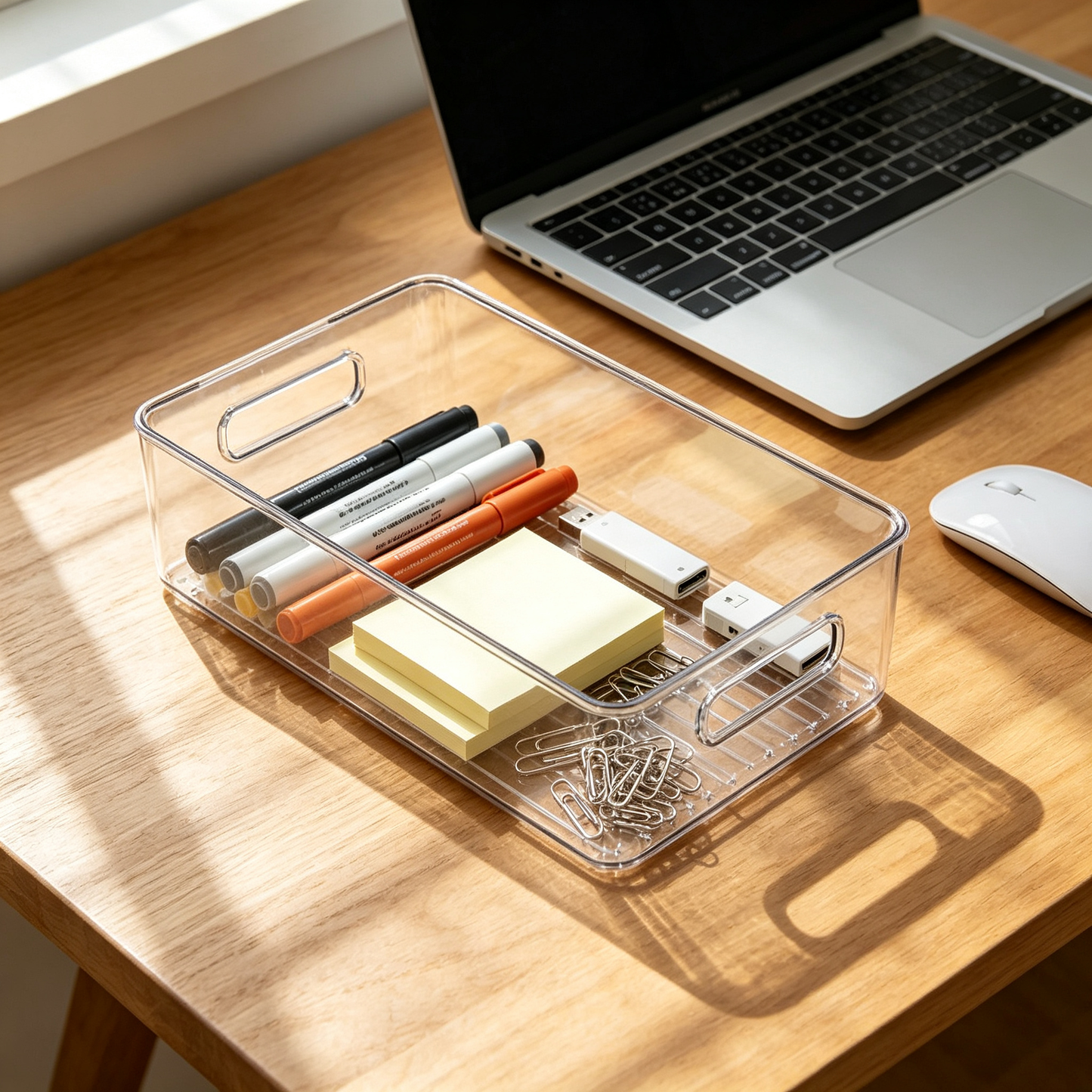 🧺 Clear Organizer | Transparent Plastic | Home Storage | Organization Lovers | Easy-Grip Design