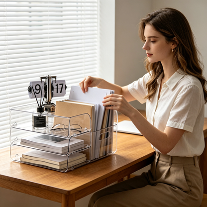 🧊 Clear Storage | Stackable Organizer | Space-Saving Design
