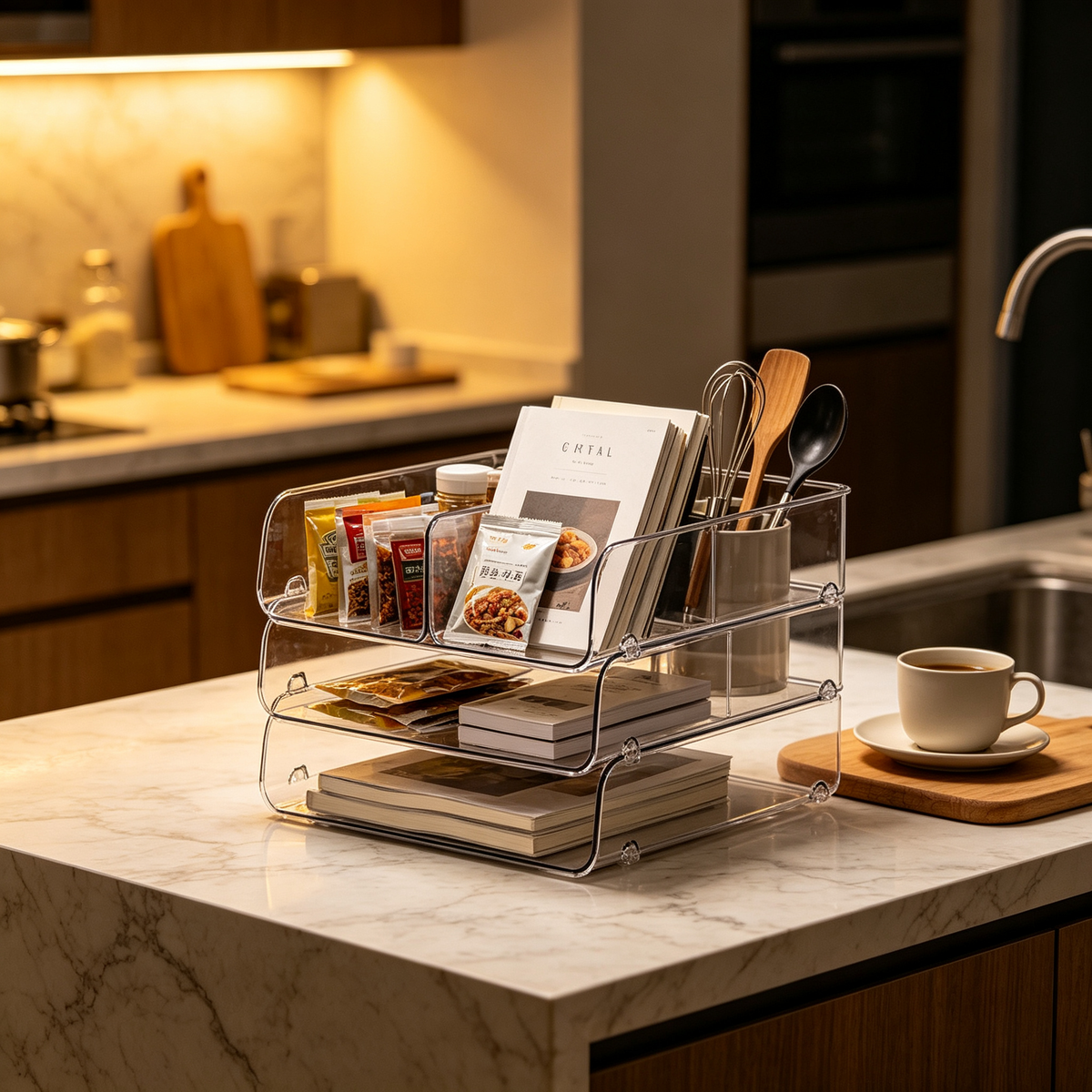 🧊 Clear Storage | Stackable Organizer | Space-Saving Design