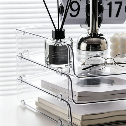 🧊 Clear Storage | Stackable Organizer | Space-Saving Design