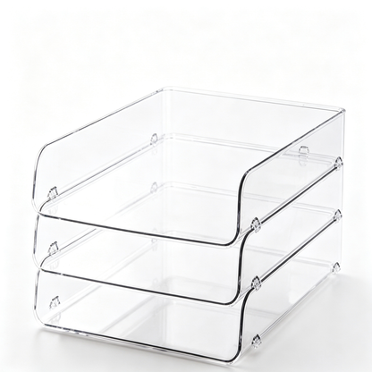 🧊 Clear Storage | Stackable Organizer | Space-Saving Design